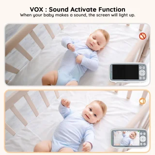 BOIFUN 720P babyfoon met camera en 4-inch scherm