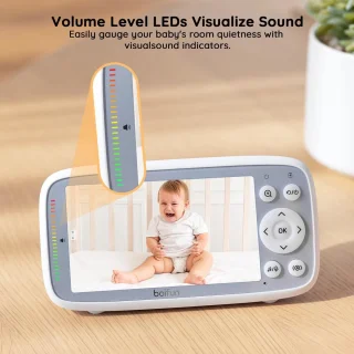 BOIFUN 720P babyfoon met camera en 4-inch scherm