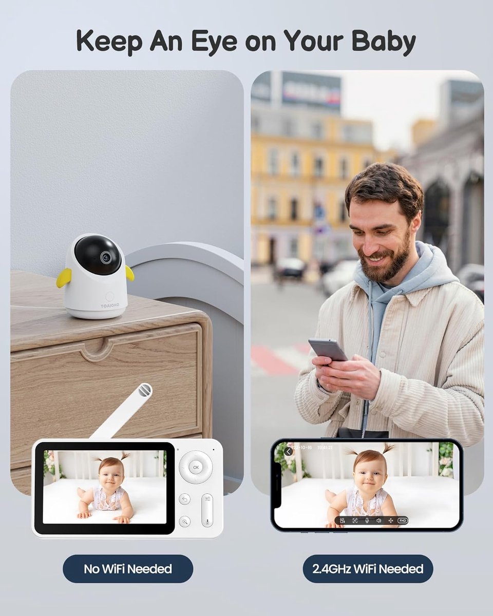 Boifun Baby 1SM WiFi Video Babyfoon met Camera