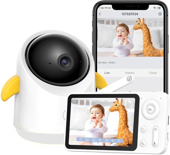 Boifun Baby 1SM WiFi Video Babyfoon met Camera