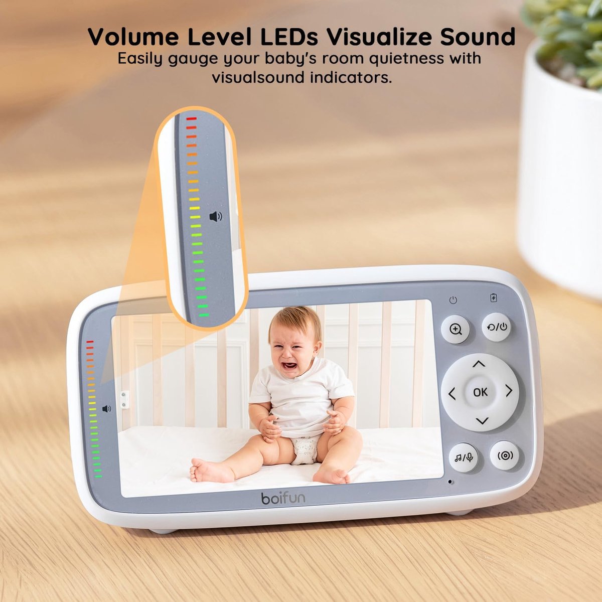 BOIFUN Babyfoon met 2 Camera's 720P IPS-scherm