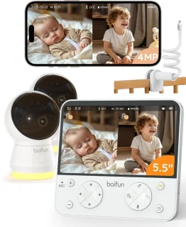 BOIFUN babyfoon met 2 camera's en houder