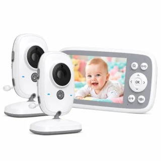 BOIFUN babyfoon met 2 camera's - wit