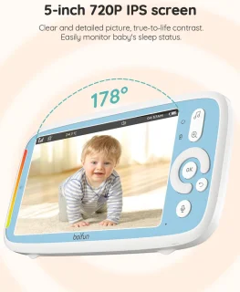 BOIFUN Video Babyfoon 5-inch 720P IPS 360 Camera