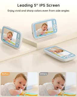BOIFUN Video Babyfoon 5-inch 720P IPS 360 Camera