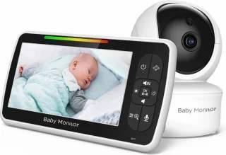 B.O.S. Video Babyfoon 5.0 inch met Bewegende Camera