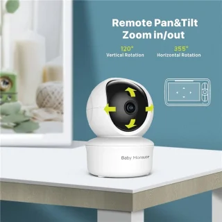 B.O.S. Video Babyfoon 5.0 inch met Bewegende Camera