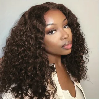 Braziliaans Mensenhaar Diepe Krullige Bob Pruik 13x4 Lace Front 8 Inch 180% Dichtheid