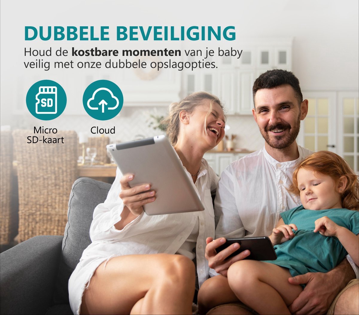 BS producten Babyfoon met Camera WiFi Full HD Zwart