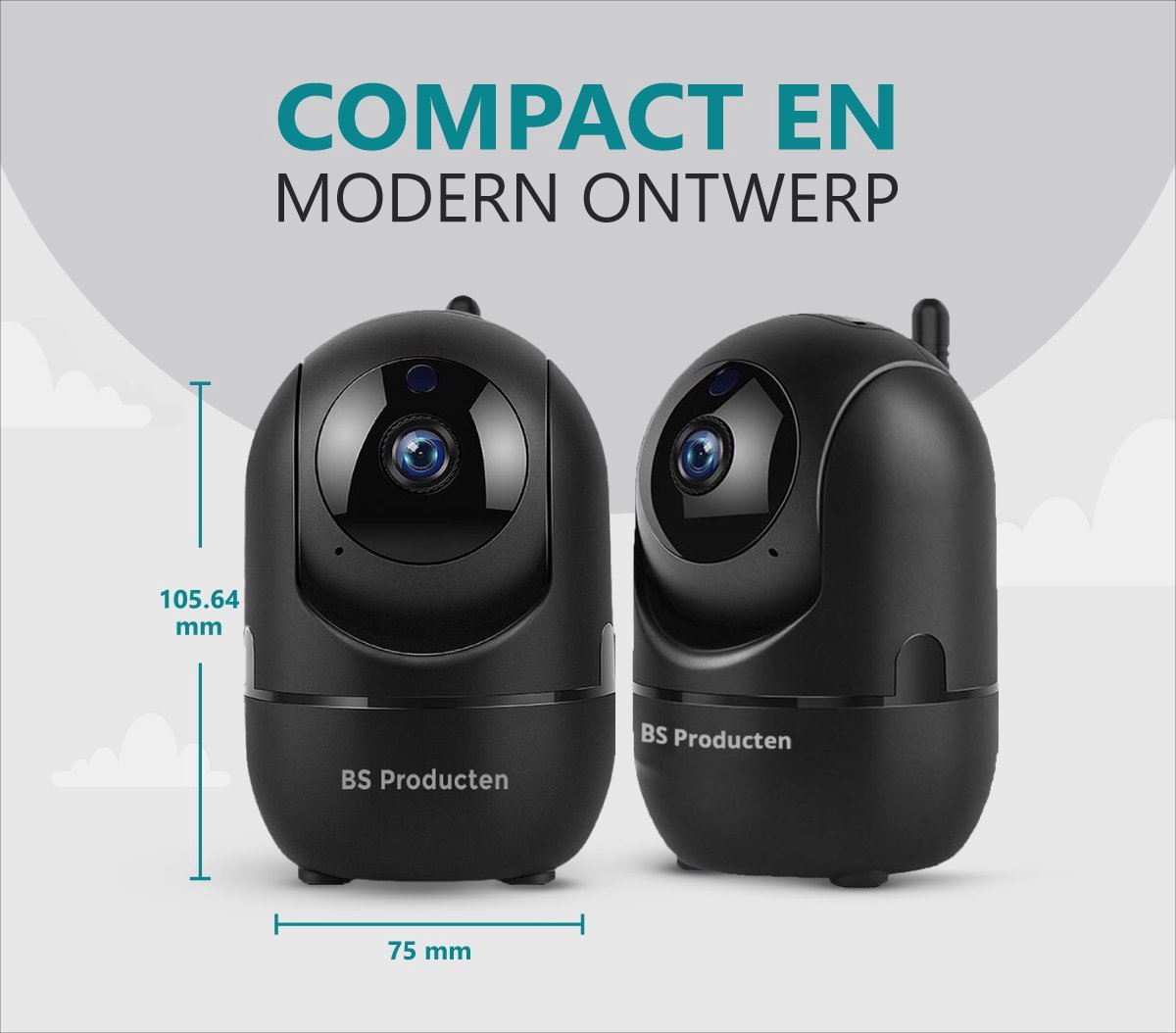 BS producten Babyfoon met Camera WiFi Full HD Zwart