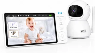 BURNNOVE babyfoon met camera 5 inch zonder wifi