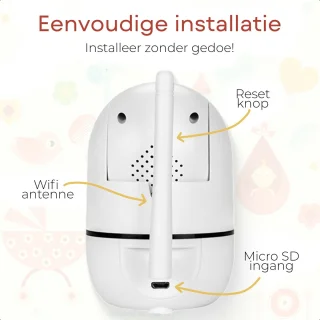 Camicoo Babyfoon met Camera 2K 3MP 32GB Wit