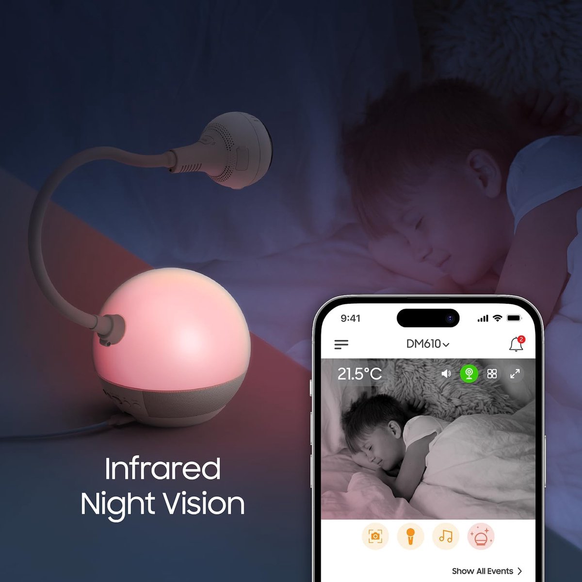 Chillax Smart Giraffe Babyfoon 5-inch 1080p Wi-Fi