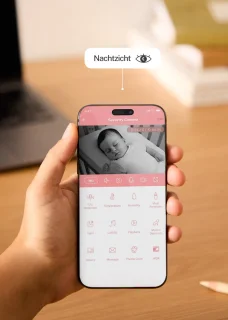 CREATE BABY CAM CONNECT Babybewakingscamera - Gebroken wit