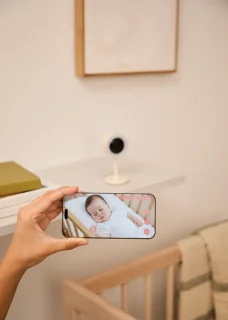 CREATE BABY CAM CONNECT Babybewakingscamera - Gebroken wit