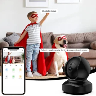 CRLYN Hondencamera Full HD Zwart