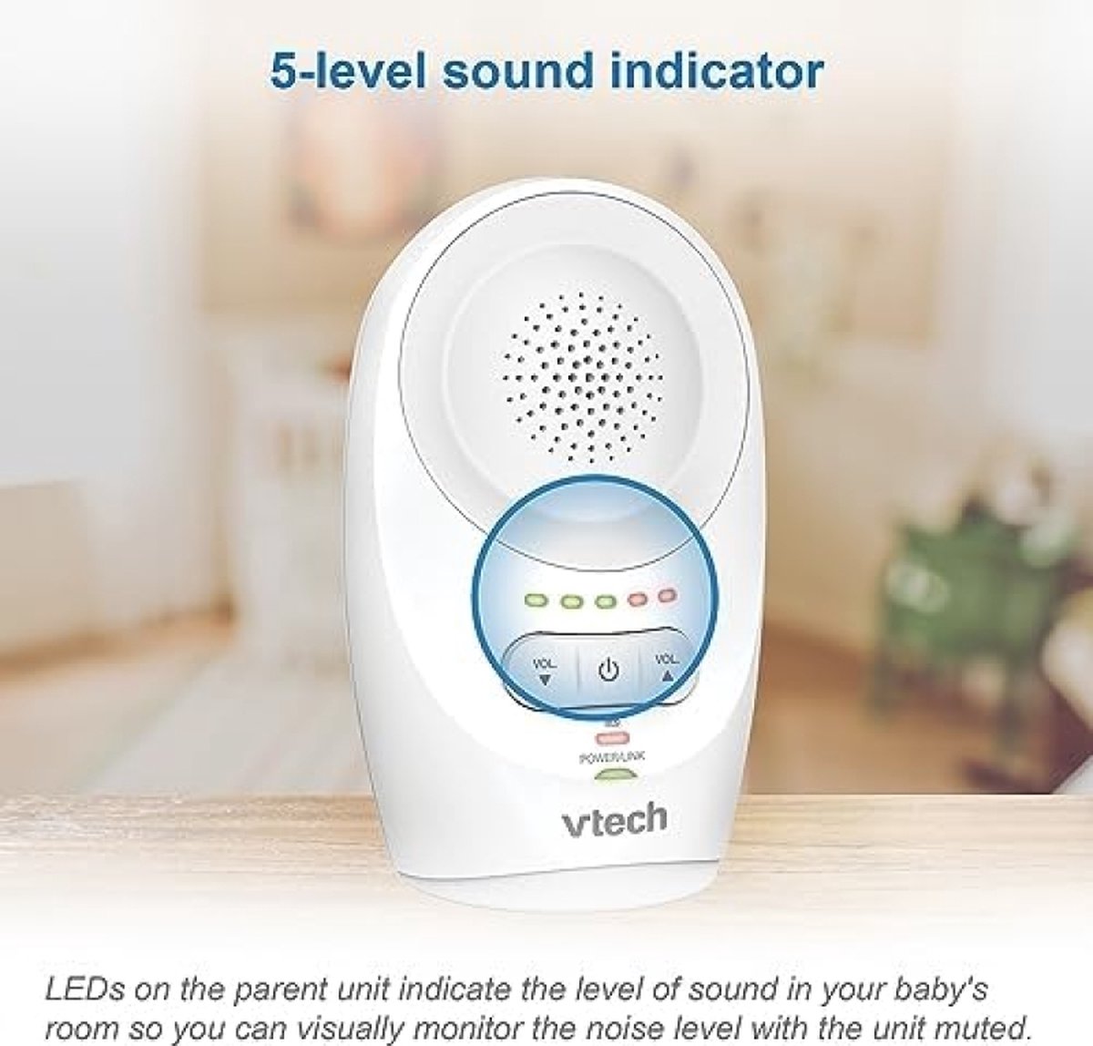 Digital Audio Baby Monitor Rechargeable 460m Range