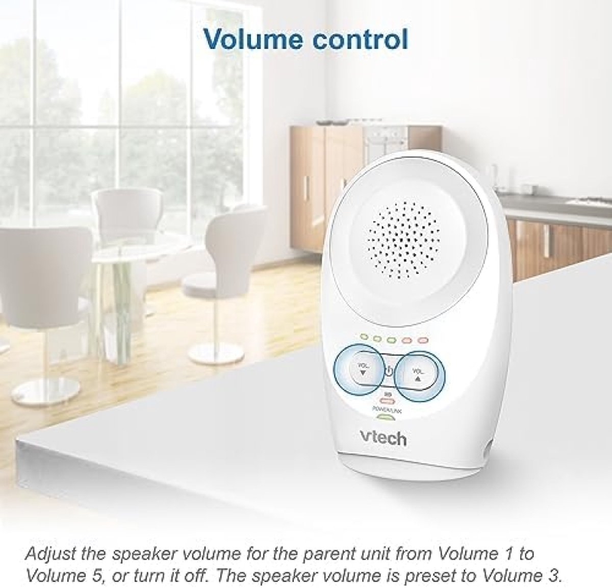 Digital Audio Baby Monitor Rechargeable 460m Range