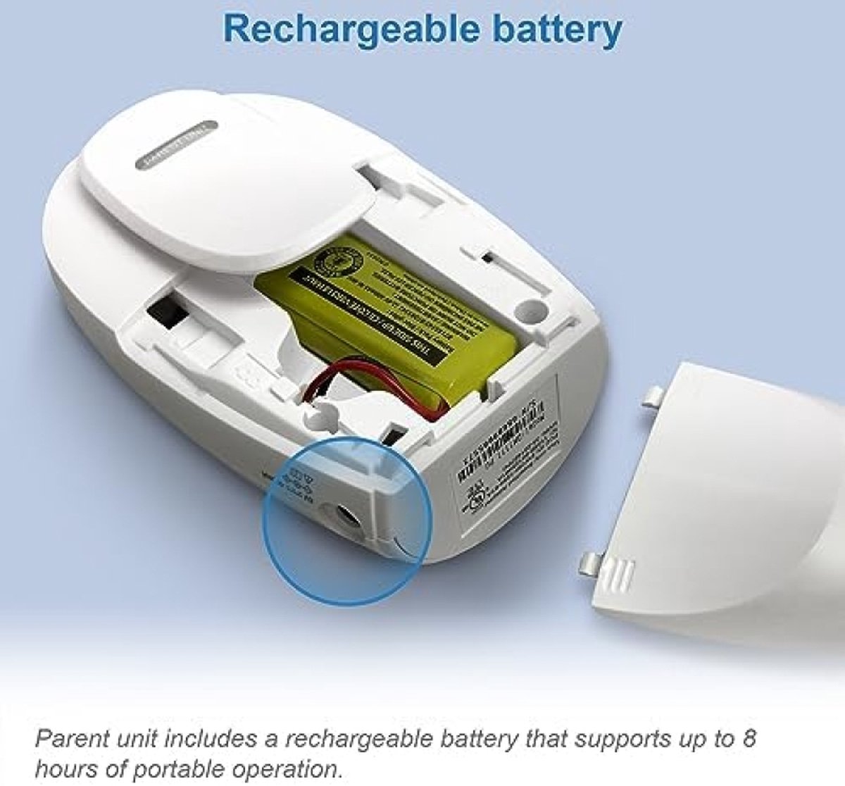 Digital Audio Baby Monitor Rechargeable 460m Range