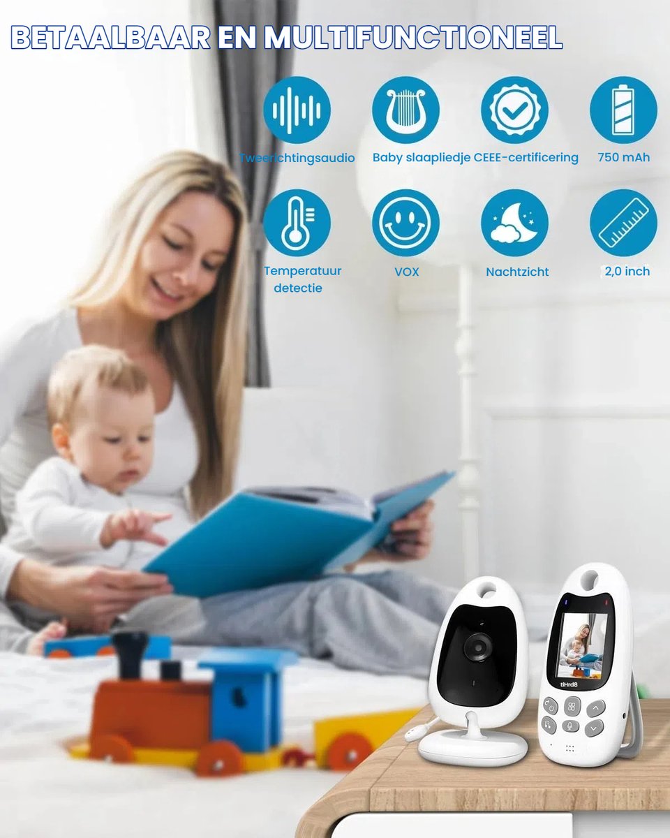 Wat vinden we goed aan de Draadloze Baby Monitor HD Camera VOX-modus 300m Bereik 96g Compact