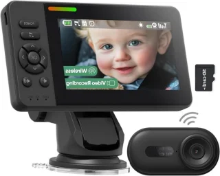 Draadloze babycamera - auto babyfoon - zwart