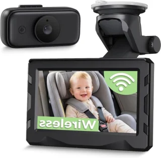 Draadloze babycamera voor de achterbank in de auto