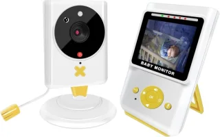 Draadloze babyfoon met digitale camera, tweerichtingsgesprek en temperatuursensor - wit