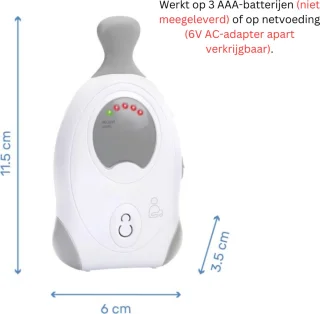 Draadloze Babyfoon met Nachtlampje - 300m Bereik - 2 Kanalen
