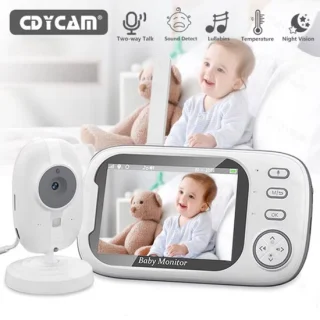 Draadloze video-babyfoon met nachtzicht en temperatuurbewaking