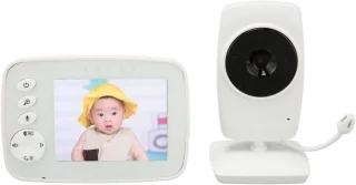 Draadloze videobabyfoon wit
