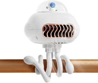 Draagbare baby ventilator - wit