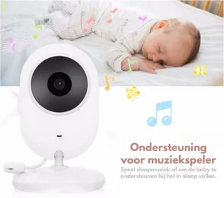 DrPhone B2 Babyfoon Met Camera 4.3 inch Wit