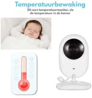 DrPhone B2 Babyfoon Met Camera 4.3 inch Wit