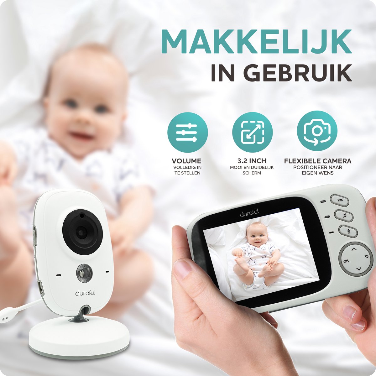 Wat vinden we goed aan de Duraful Babyfoon met Camera