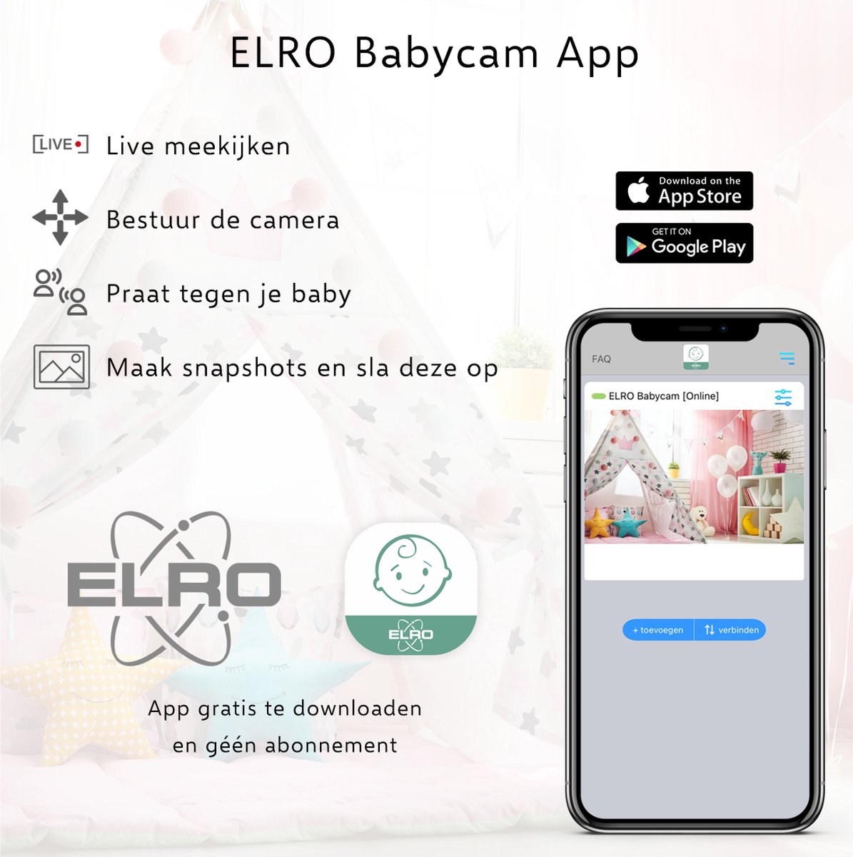 ELRO BC3000 Babyfoon Royale Touchscreen Monitor