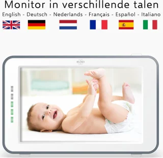 ELRO BC4000-2 Babyfoon Royale met 2 Full HD camera's en 12,7 cm touchscreen monitor