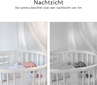 ELRO BC4000-2 Babyfoon Royale met 2 Full HD camera's en 12,7 cm touchscreen monitor