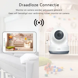 ELRO BC4000-2 Babyfoon Royale met 2 Full HD camera's en 12,7 cm touchscreen monitor