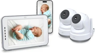ELRO BC4000-2 Babyfoon Royale met 2 Full HD camera's en 12,7 cm touchscreen monitor