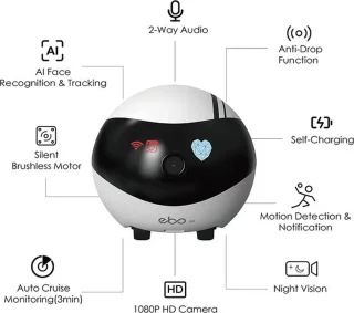 Enabot EBO Rijdende Babyfoon met Camera en Wifi