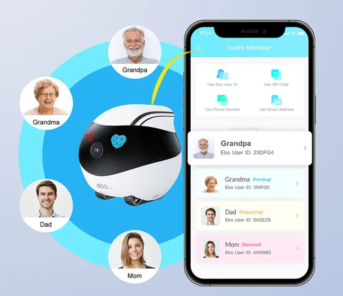 Enabot EBO Rijdende Babyfoon met Camera en Wifi