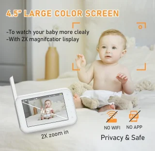 EP-1080P28 Baby Monitor met Camera en 4.3” LCD Scherm