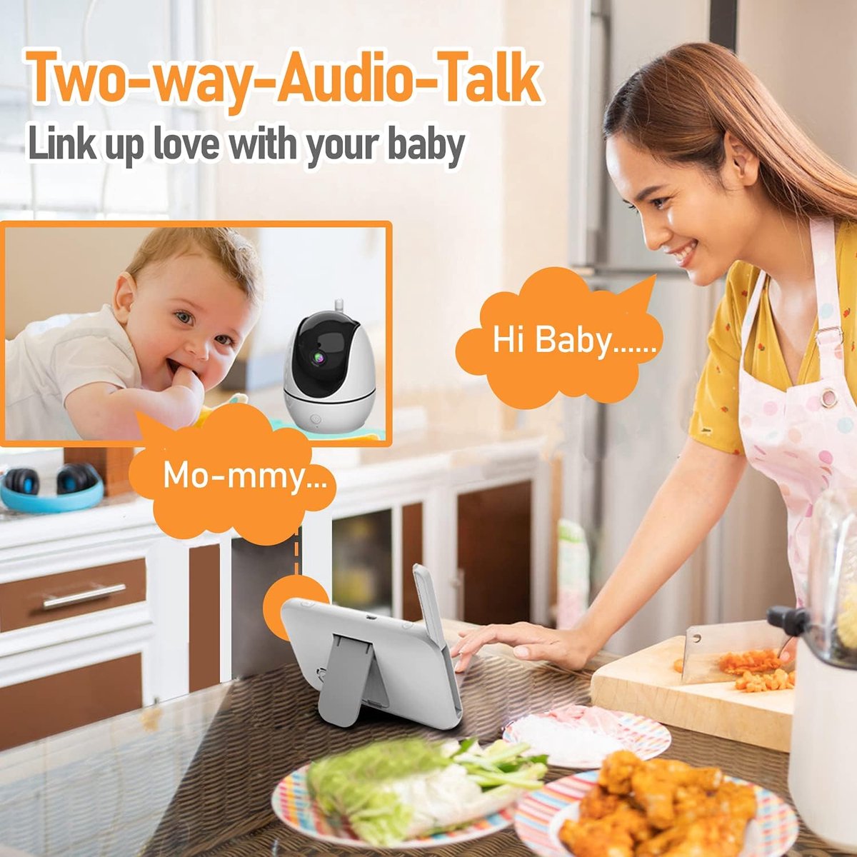 EP-1080P28 Baby Monitor met Camera en 4.3” LCD Scherm