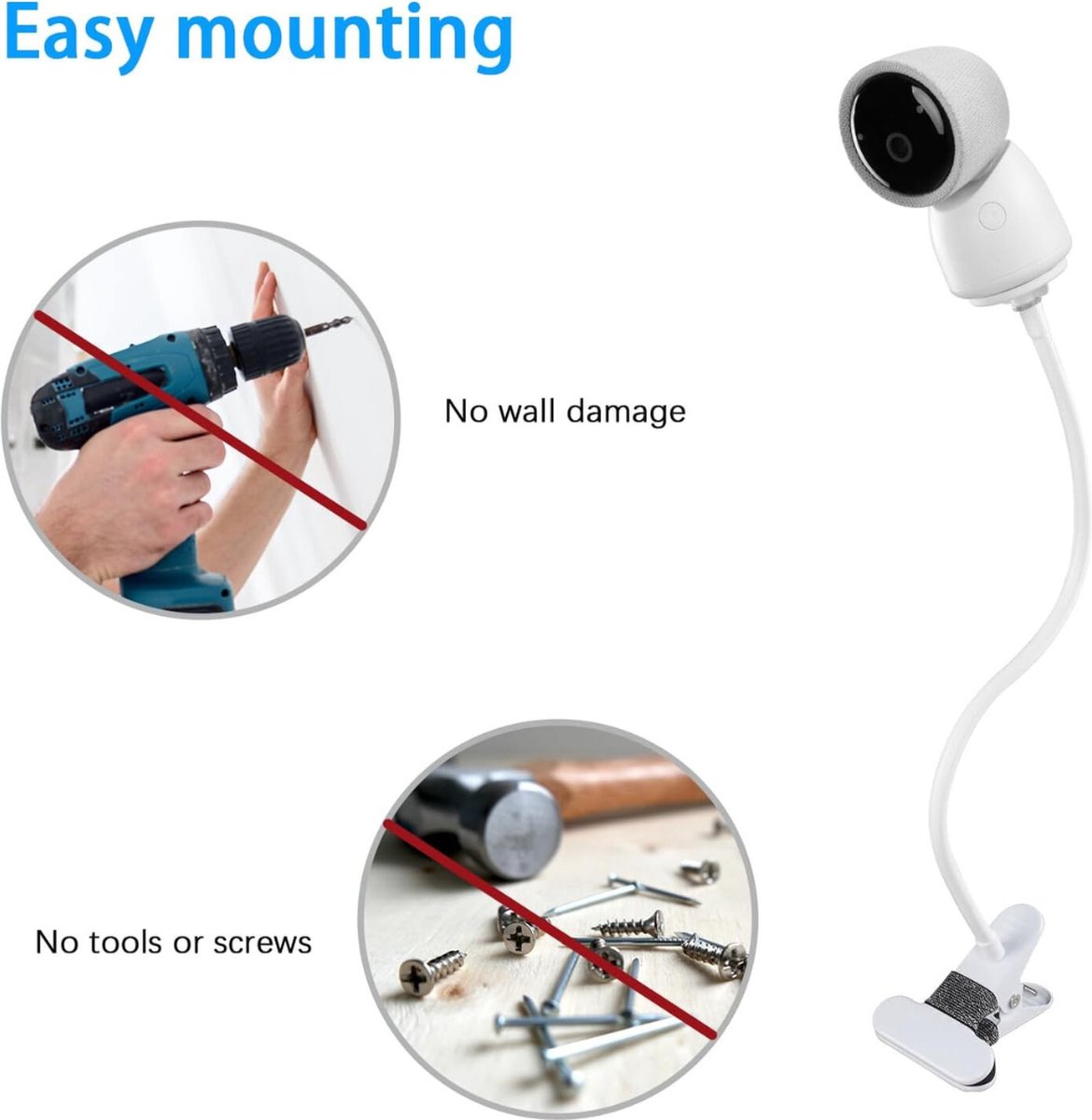 Wat vinden we goed aan de Equivera Babyfoonhouder Clip voor Babyfoon Camera