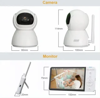 Eszenzics Babyfoon 5" LED HD 1080p draadloos