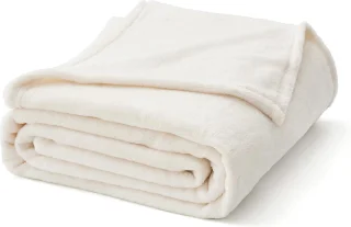 Flanellen Fleece Deken Beige 130x150cm