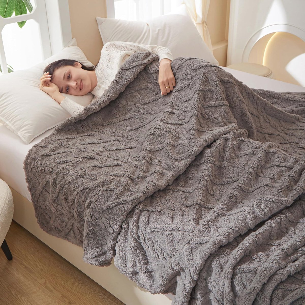Fleece Dekens Tweepersoonsbank Diverse Kleuren