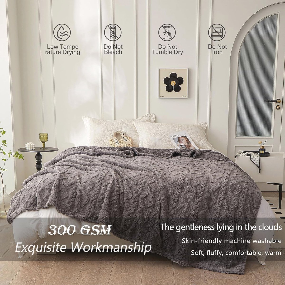 Fleece Dekens Tweepersoonsbank Diverse Kleuren