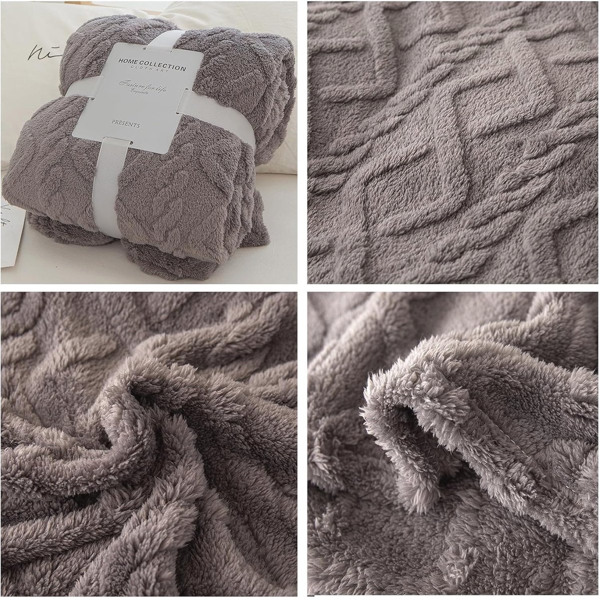 Fleece Dekens Tweepersoonsbank Diverse Kleuren