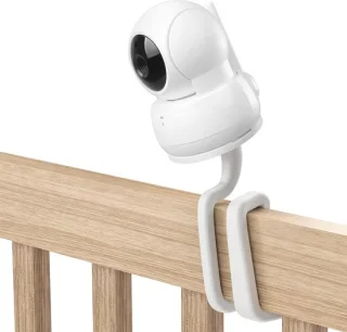 Flexibele draaibare babyfoonhouder wit